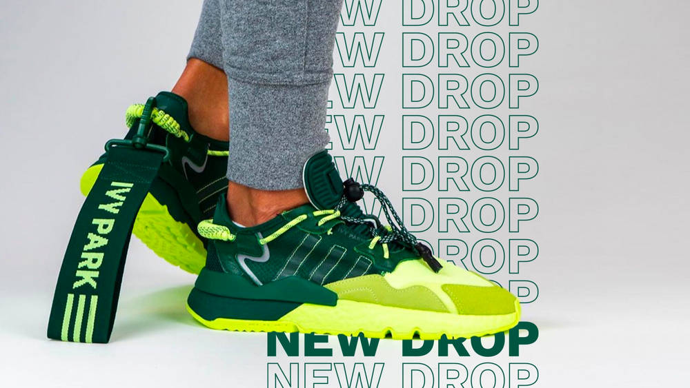 Image via yankeekicks Ivy Park x adidas Nite Jogger "Dark Green"