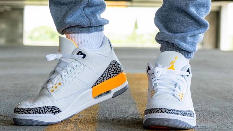 jordan 3 white and yellow