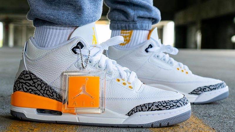 Air jordan 3 cheap white orange