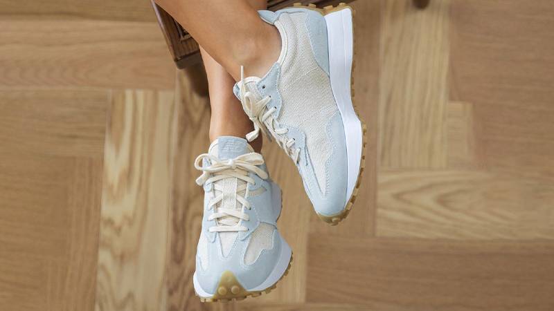 new balance 327 women on feet