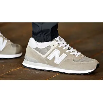 New Balance 574 Core Grey On Foot