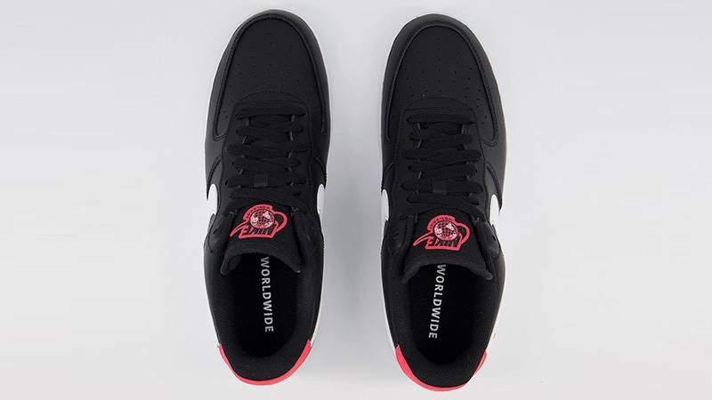 Nike Air Force 1 07 Black Crimson middle