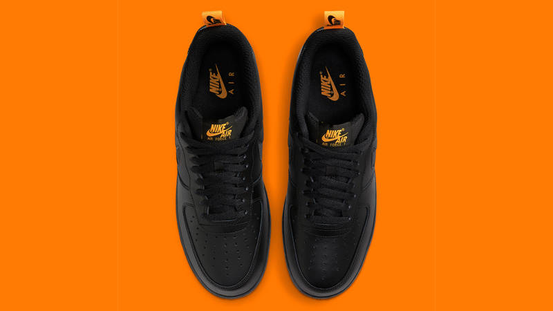 Nike Air Force 1 Low Cut Out Swoosh Black