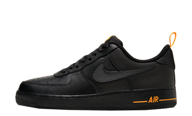 Nike Air Force 1 Low Cut Out Swoosh Black