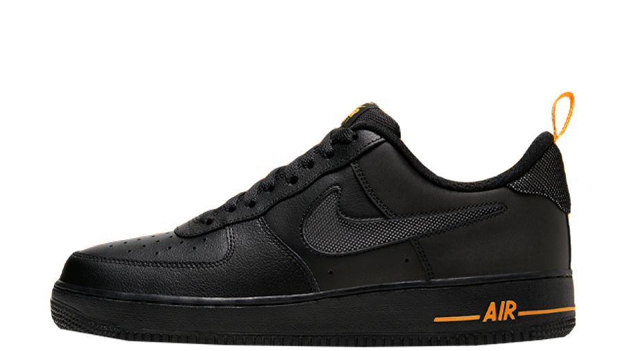 Nike Air Force 1 Low Cut Out Swoosh Black