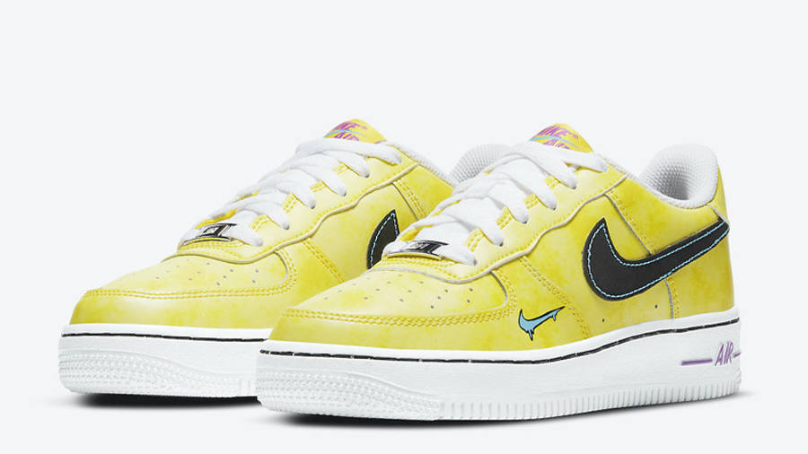 Nike Air Force 1 Low GS Peace, Love, and Basketball Yellow