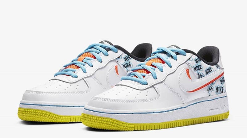 Nike Air Force 1 Low GS White Hyper Crimson