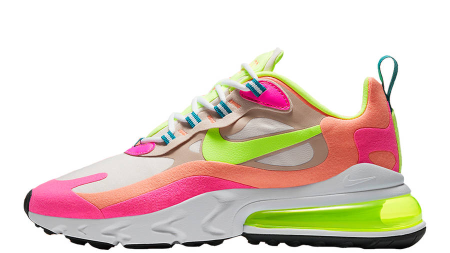 nike react neon pink