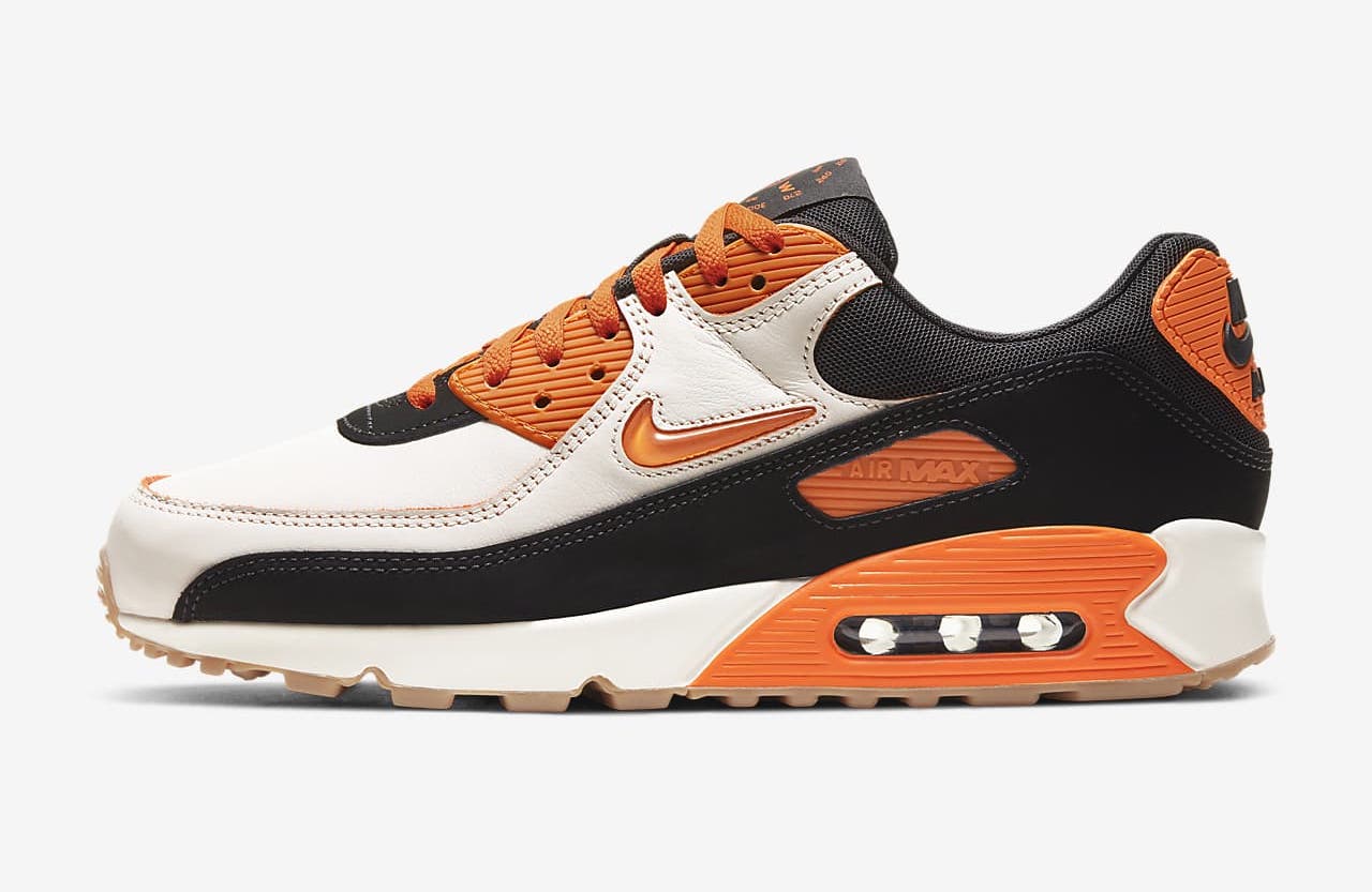 Nike Air Max 90 Premium Sail Safety Orange