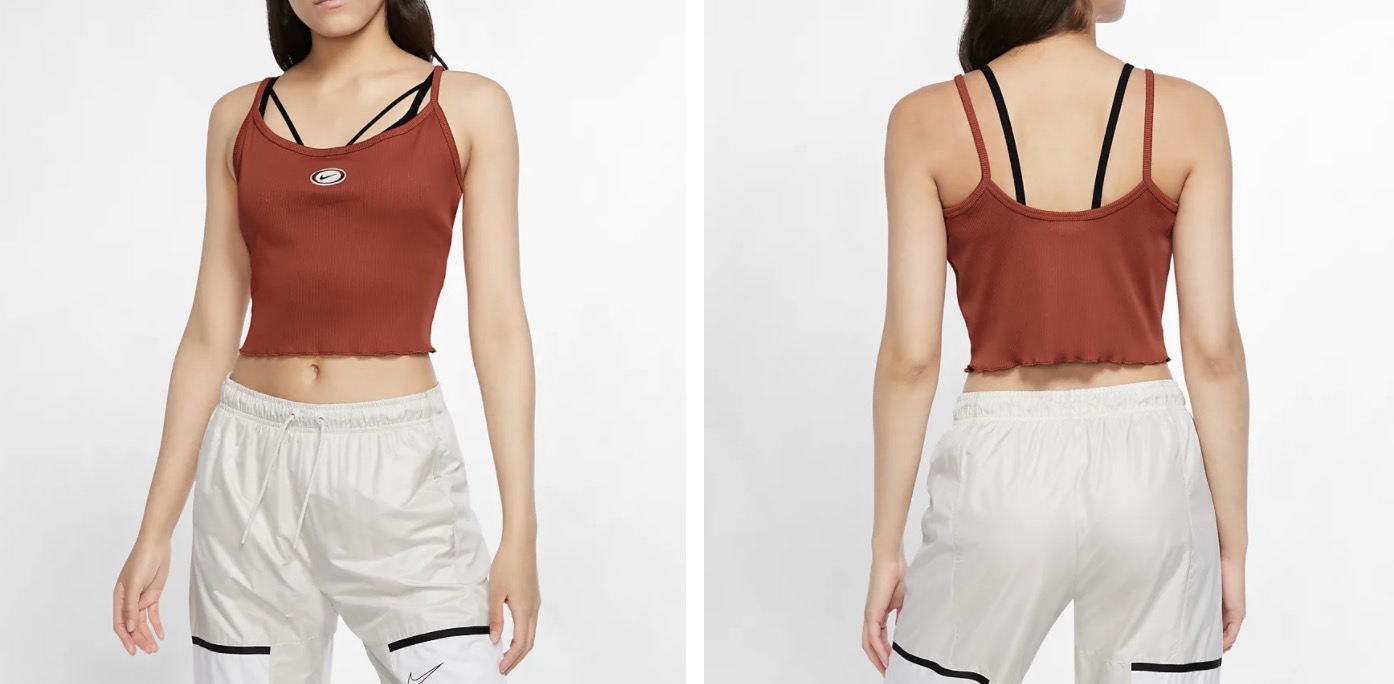 Nike Cropped Tank Top Orange
