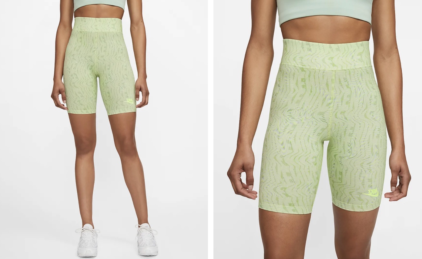 Nike Pattern Bike Shorts Green