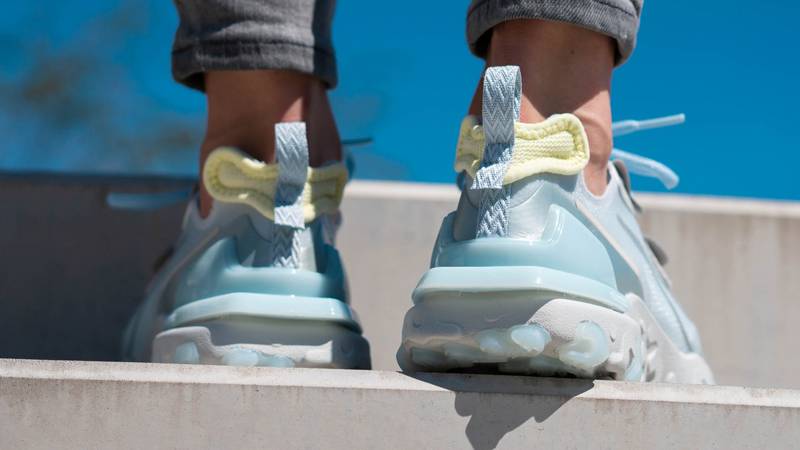 Nike React Vision Celestine Blue On Foot Back