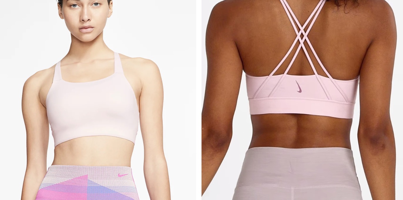 Nike Swoosh Luxe Sports Bra Pink