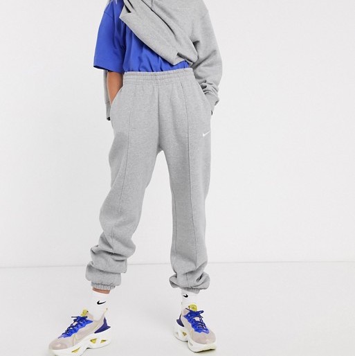 Nike Swoosh Oversized Joggers Grey