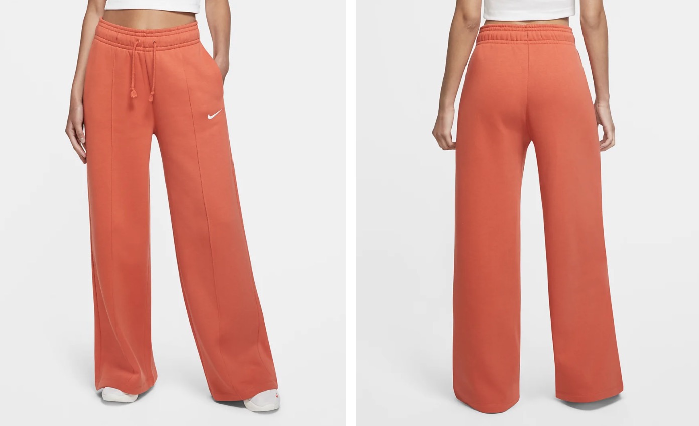 Nike Wide Leg Trousers Orange