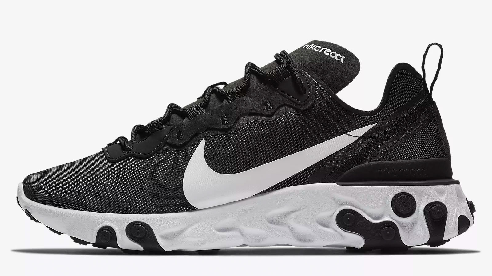Nike react element 55 black white