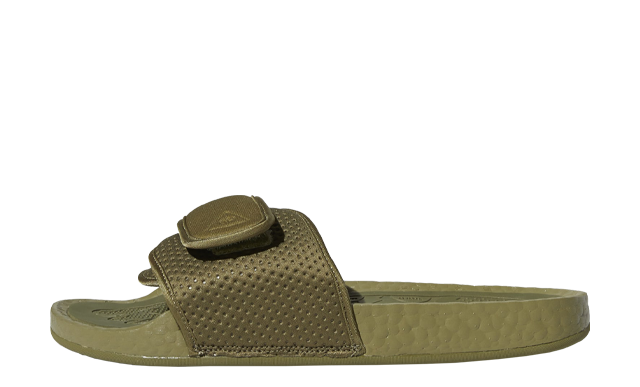 Pharrell Williams x adidas Boost Slide Olive Cargo | Where To Buy