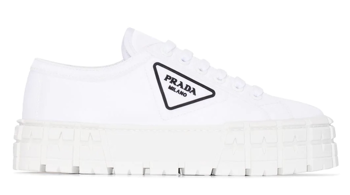 Prada Tyre-Tread Flatform White