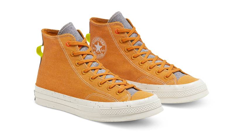 Renew Cotton x Converse Chuck 70 High Top Saffron Yellow Front