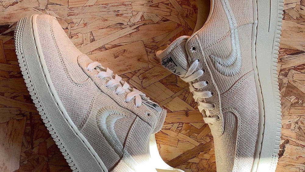 Image via earlygvng Stüssy x Nike Air Force 1 "Fossil Stone"