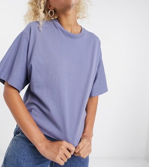 Topshop Boxy T-Shirt Navy