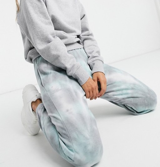 Topshop Joggers Tie-Dye Blue