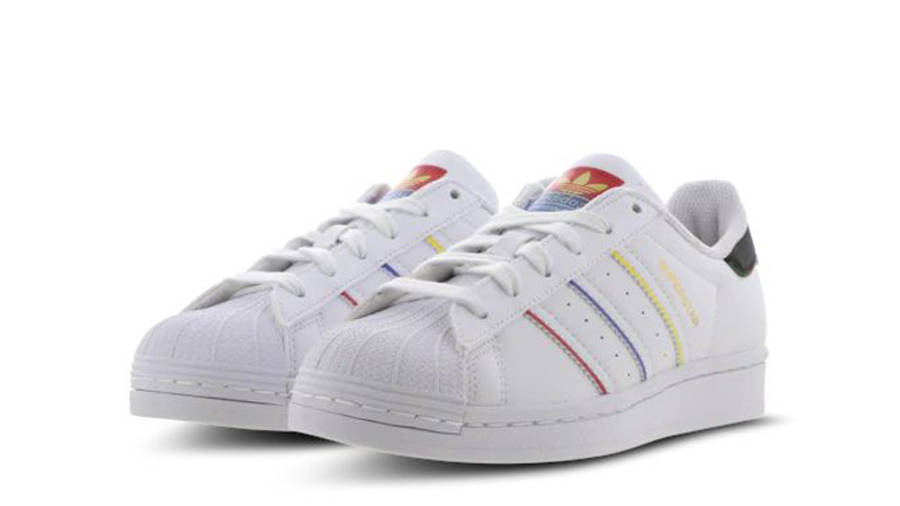 shell toe adidas black and red