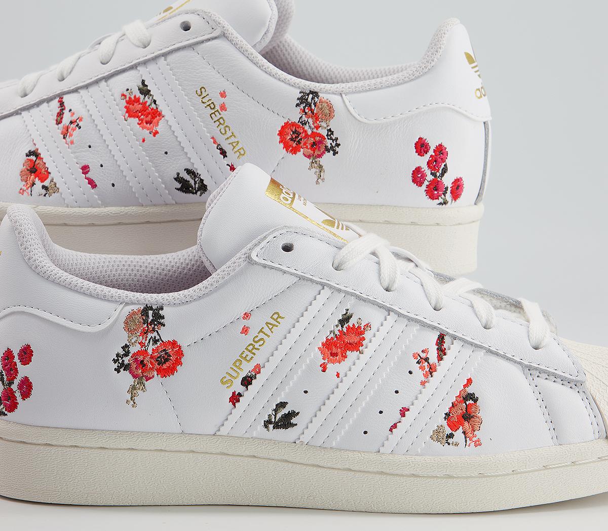 adidas Superstar White Floral