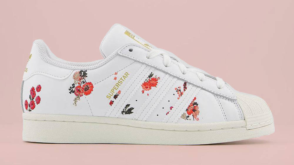adidas Superstar White Floral