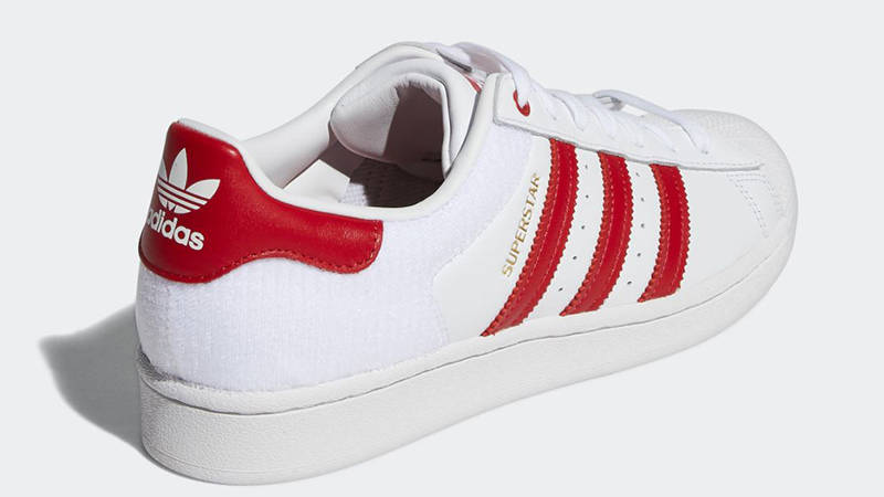 adidas Superstar White Scarlet