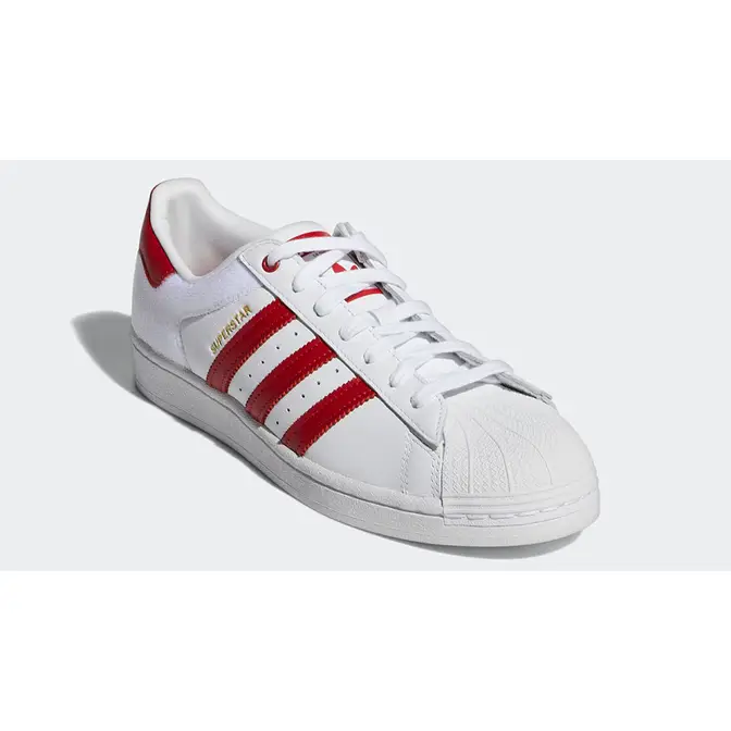 Mens adidas superstar outlet red stripe