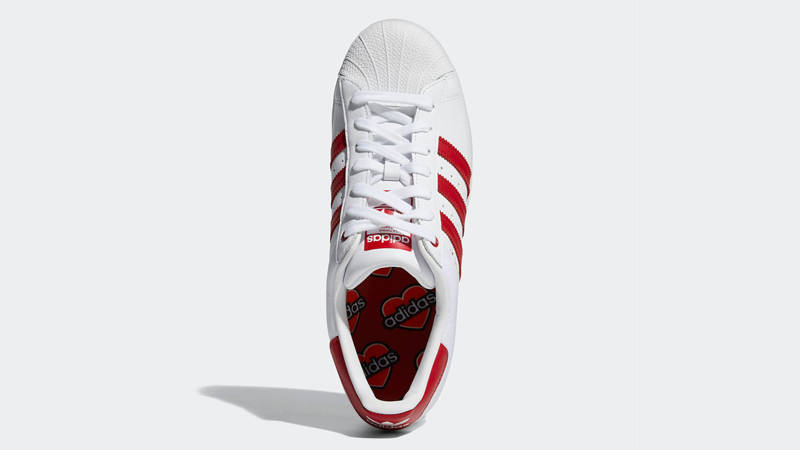 adidas Superstar White Scarlet
