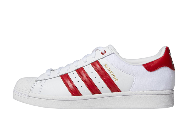 adidas Superstar White Scarlet