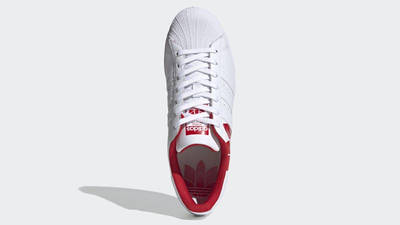 adidas Superstar White Scarlet