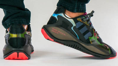 atmos x adidas ZX 1180 Boost Iridescent On Foot Back