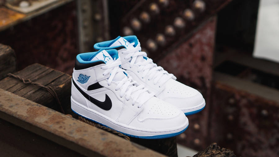 Jordan 1 Mid Laser Blue | Where To Buy | 554724-141 | The Sole 