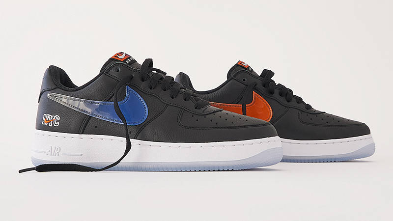 Kith x Nike Air Force 1 Low NYC Black Team Orange CZ7928-001 Side 2