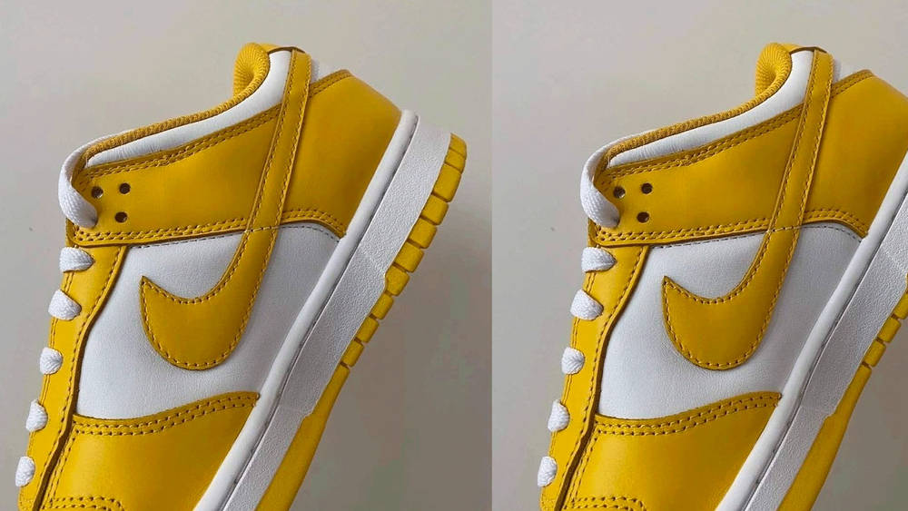 nike dunk yellow white