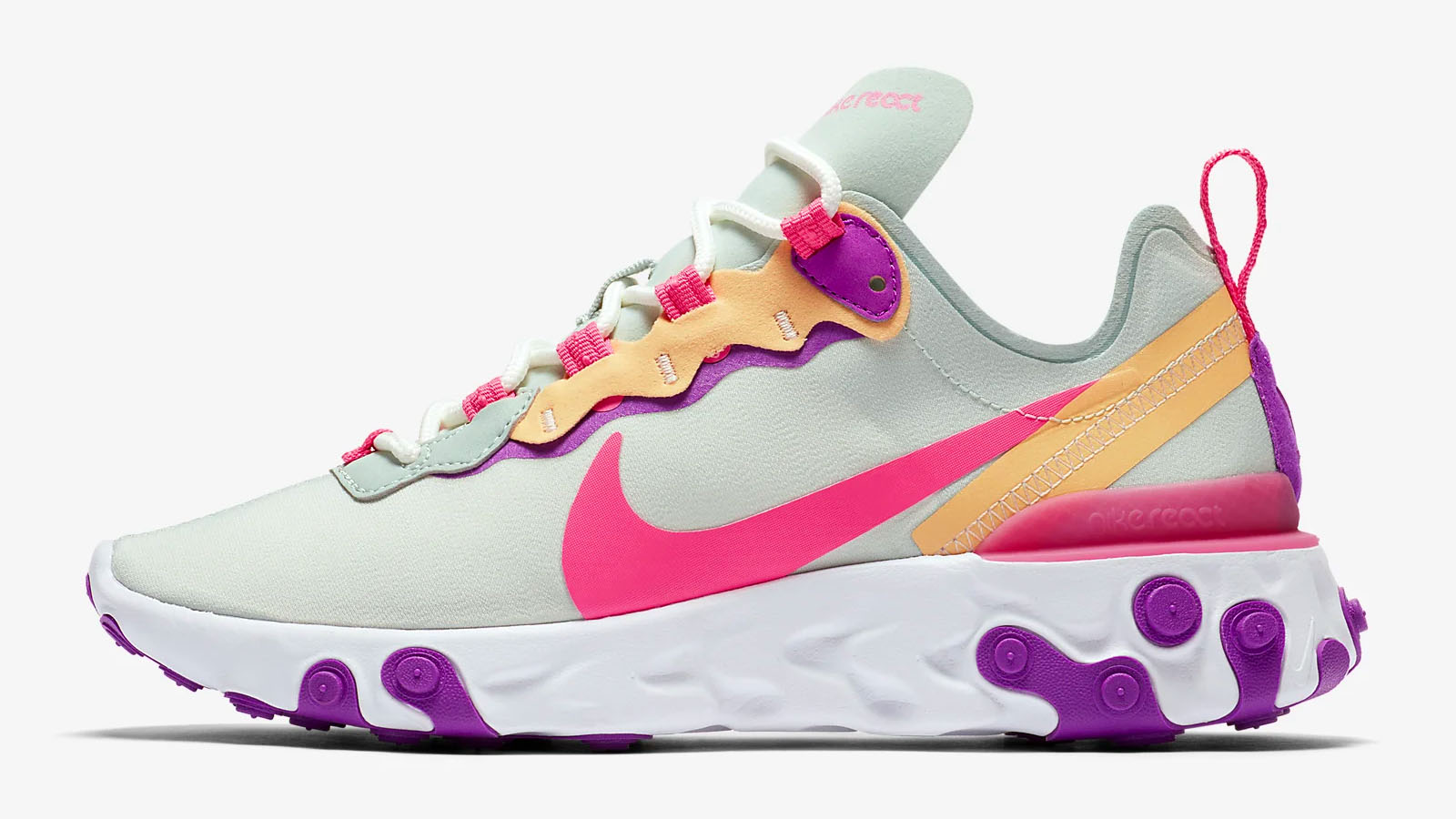 nike react element 55 pink purple