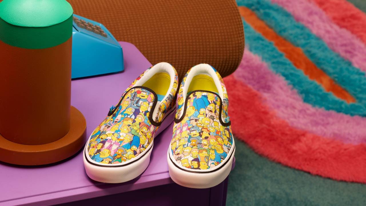 the simpsons x vans slip on