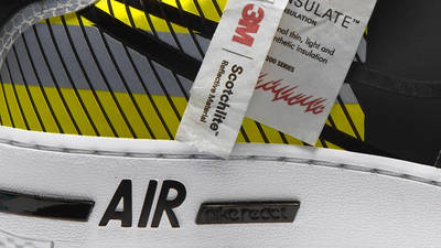 3M x Nike Air Force 1 React D-MS-X Black Volt Back Closeup