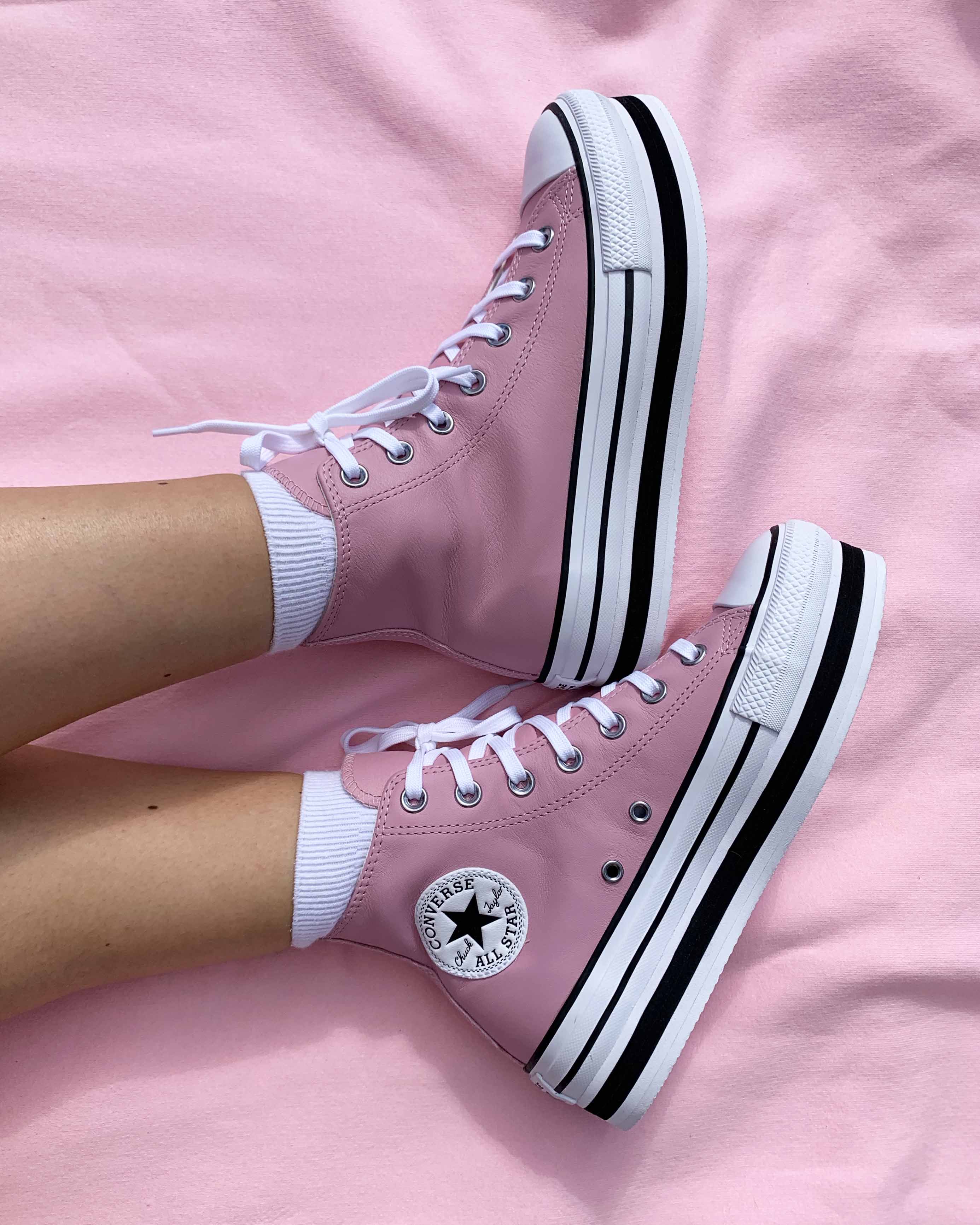 4 Converse Chuck Taylor Platform Pink White