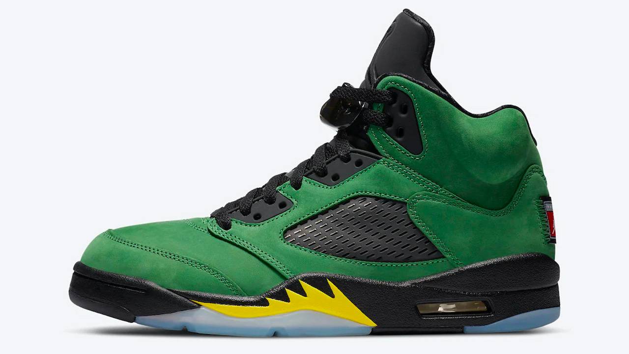 Air Jordan 5 "Oregon Ducks Apple Green"