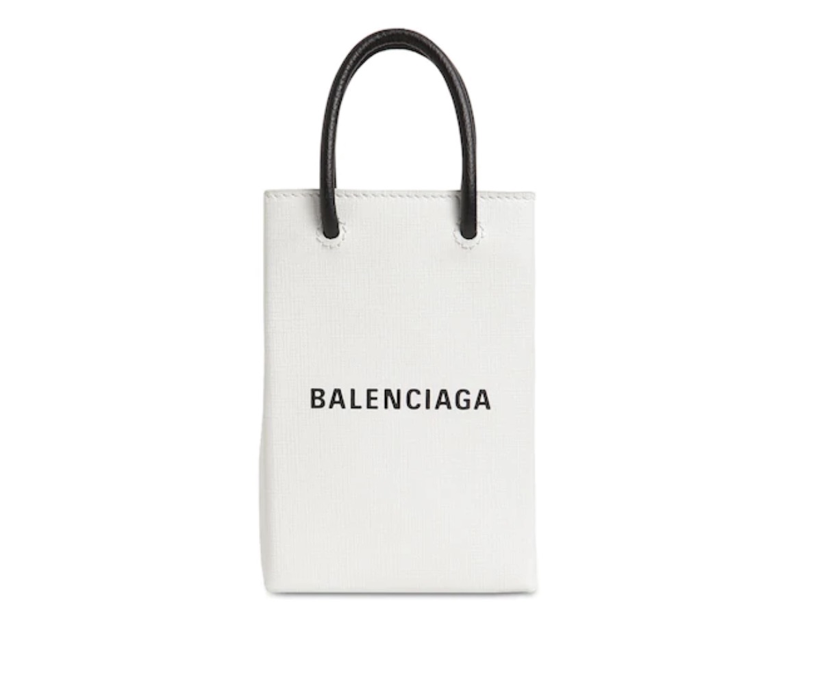 Balenciaga Shopping Phone Holder White