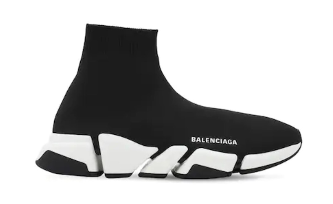 Balenciaga Speed 2 Knit Black White