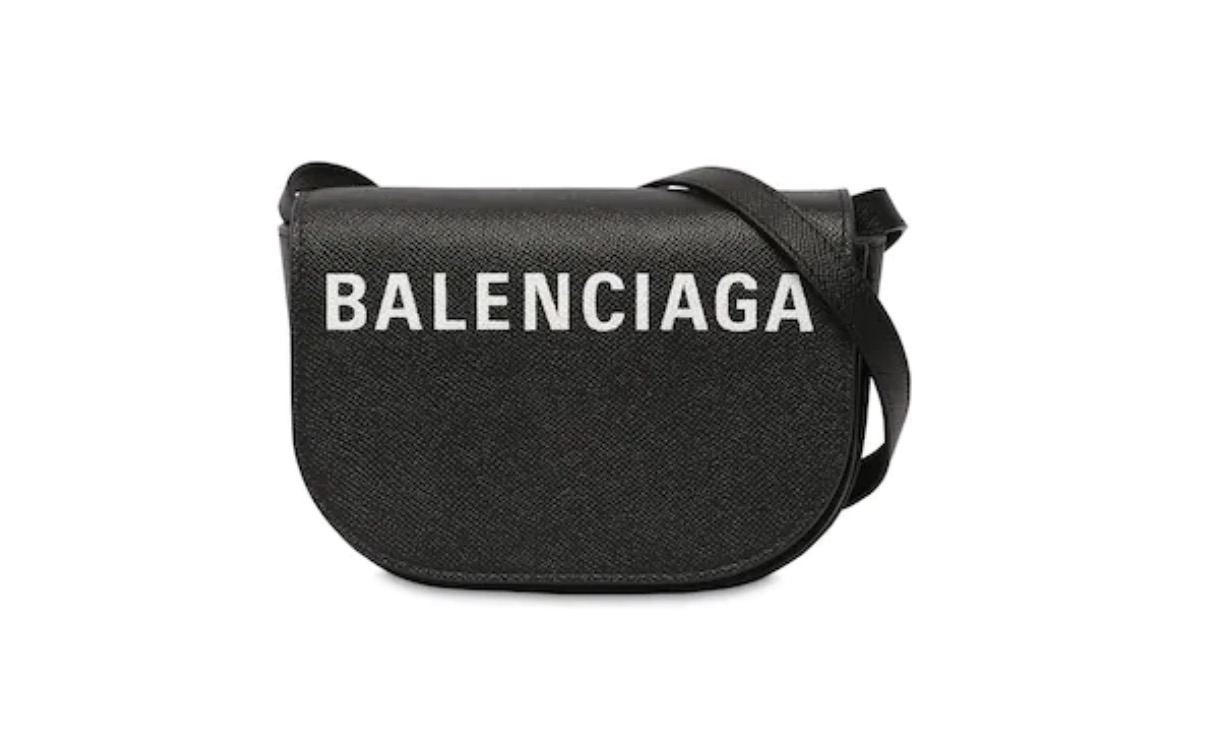 Balenciaga Ville Leather Shoulder Bag Black