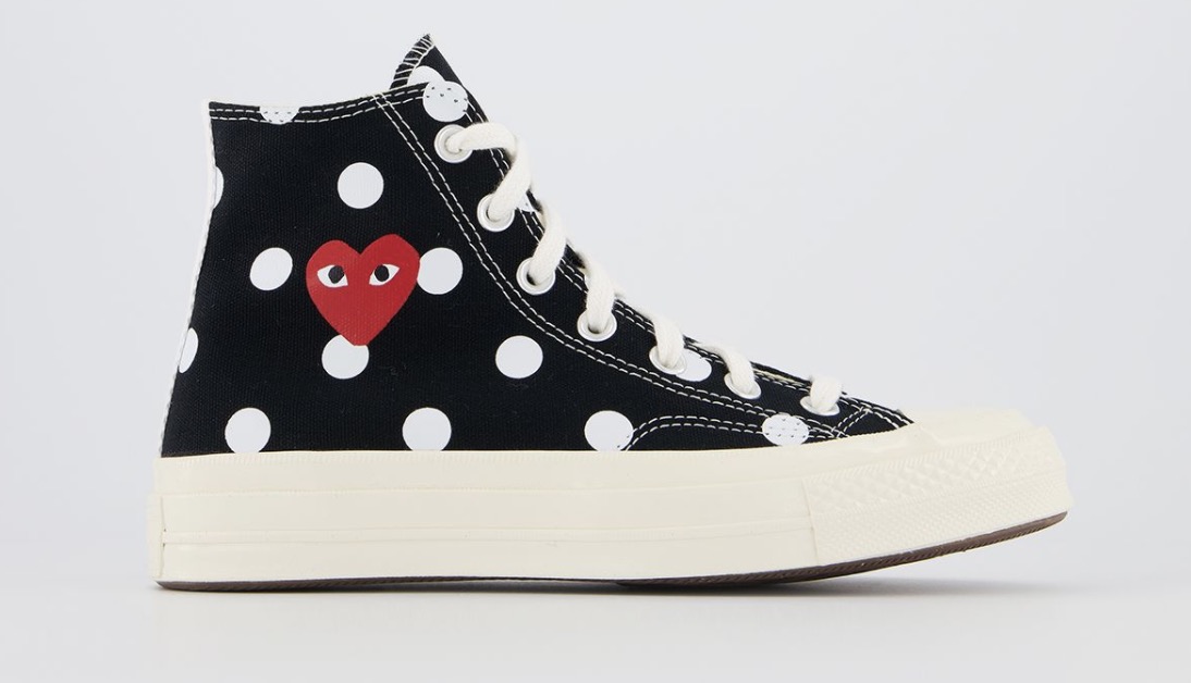 CDG x Converse Chuck Taylor Black Polka Dot