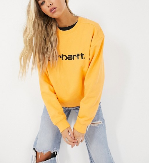 Carhartt WIP Logo Sweatshirt Orange