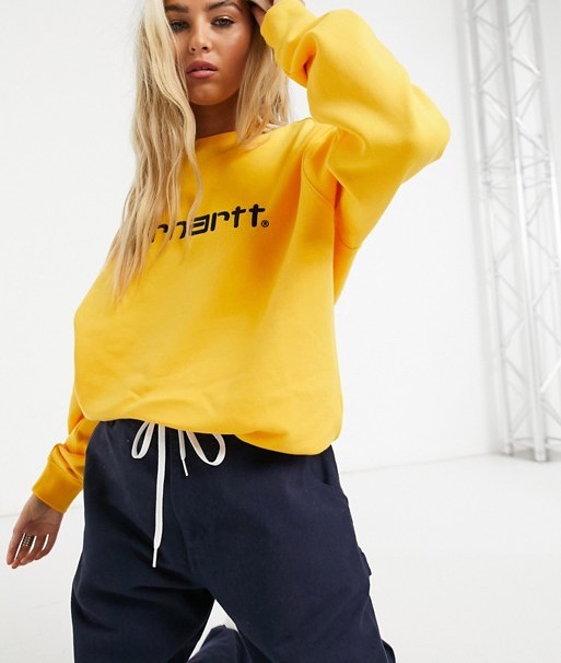 Carhartt WIP Logo Sweatshirt Orange