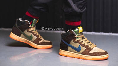 Concepts x Nike SB Dunk High Duck On Foot Side